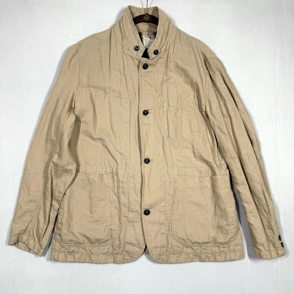 Relwen Linen Trap Blazer Mens 2X Huckberry Tropical Field Jacket Beige Neutral